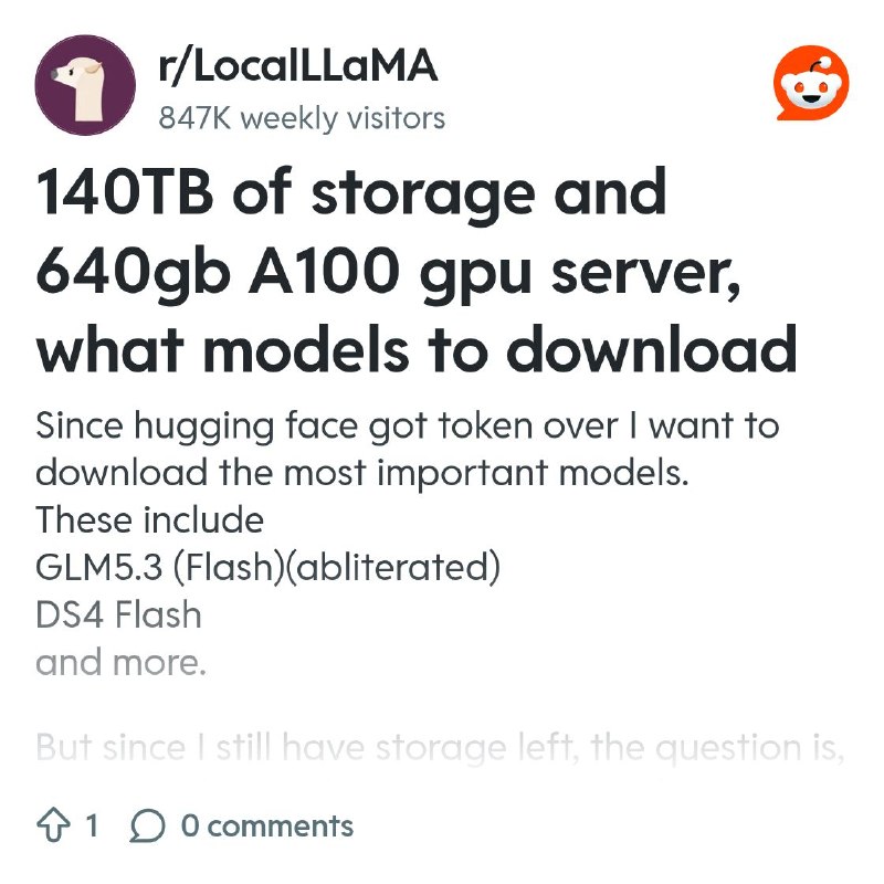 From the LocalLLaMA community on Reddit
