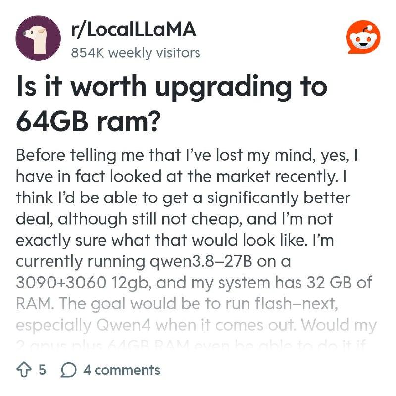 From the LocalLLaMA community on Reddit