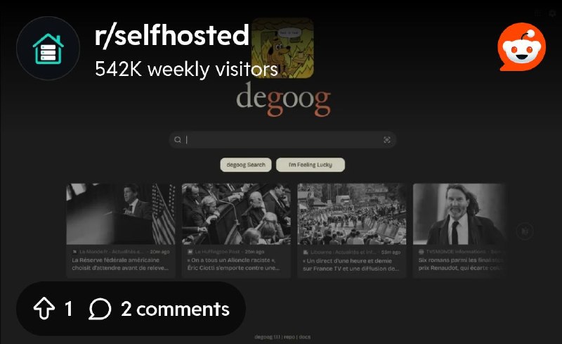 From the selfhosted community on Reddit: degoog appreciation post (including a crappy video with some examples of its features)