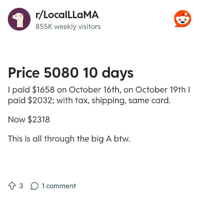 From the LocalLLaMA community on Reddit