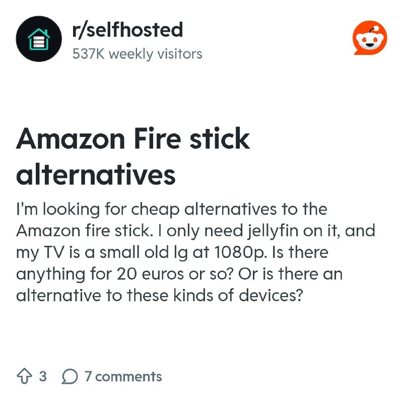 From the selfhosted community on Reddit