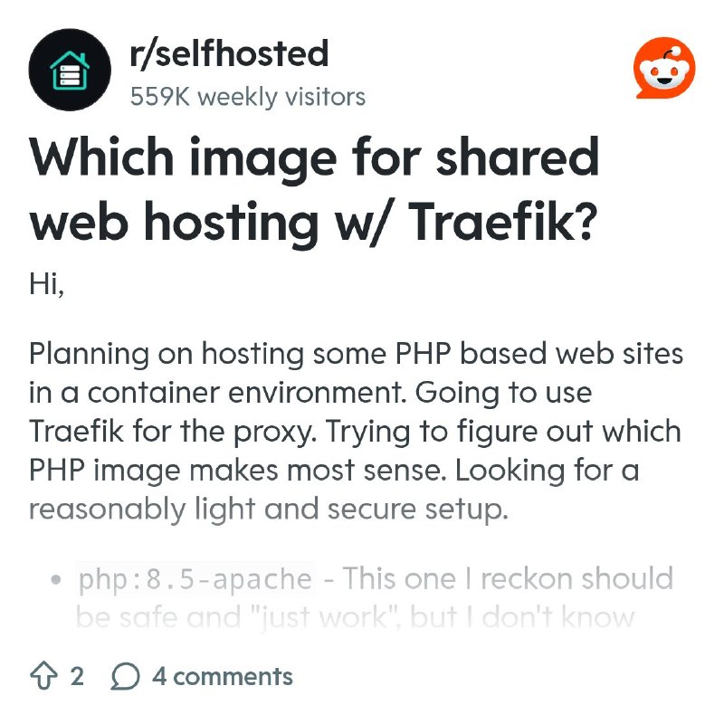 From the selfhosted community on Reddit