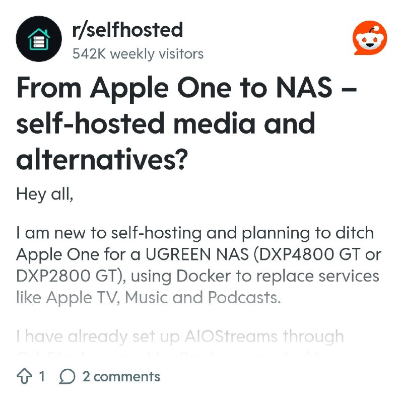 From the selfhosted community on Reddit