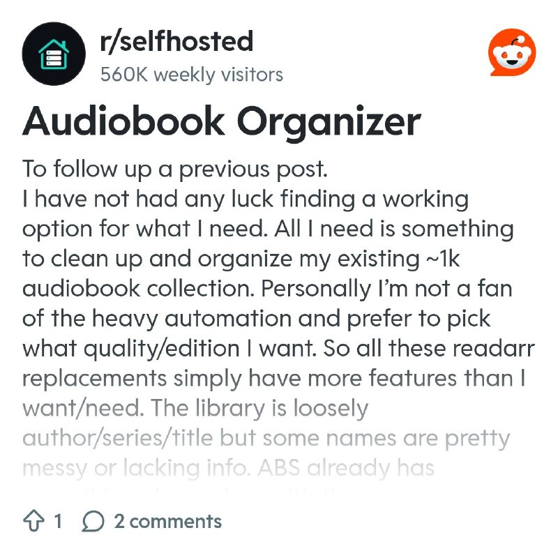 From the selfhosted community on Reddit
