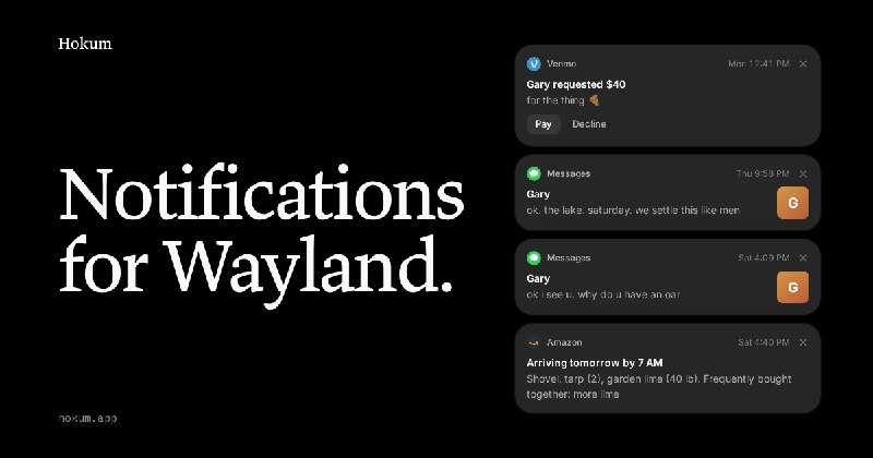 Hokum — notifications for Wayland
