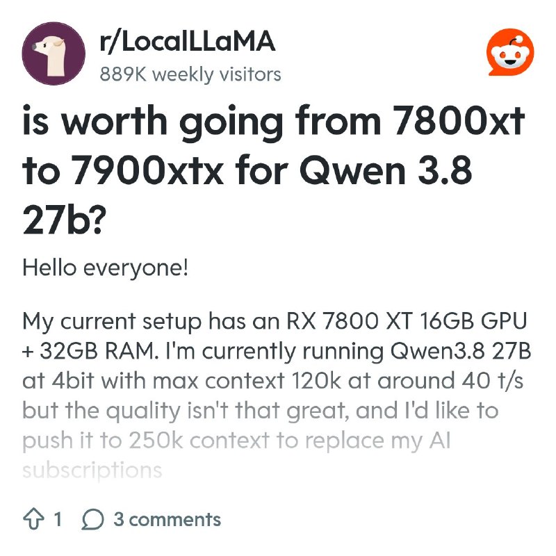 From the LocalLLaMA community on Reddit