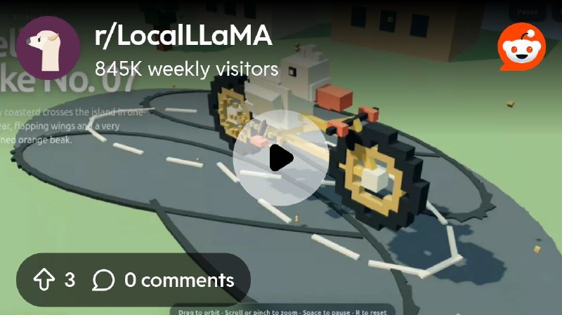 From the LocalLLaMA community on Reddit: A 4B coding model that can generate 3D scenes