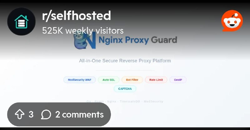 From the selfhosted community on Reddit: NGINX Proxy Guard