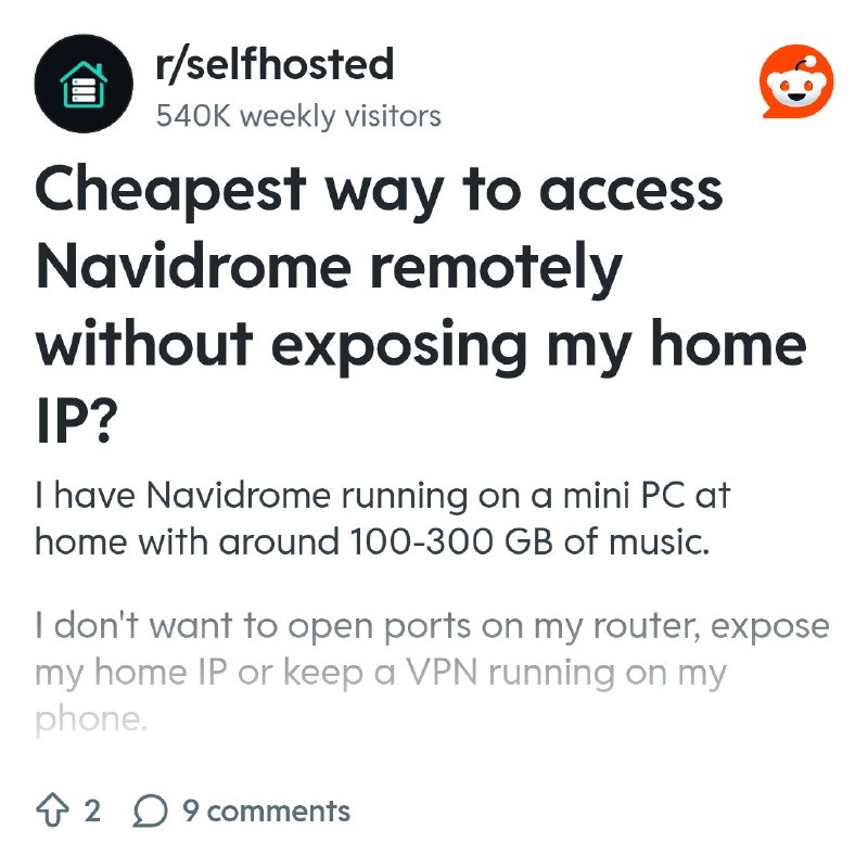 From the selfhosted community on Reddit