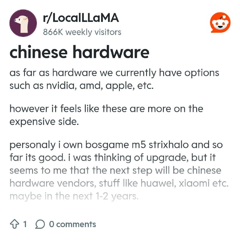 From the LocalLLaMA community on Reddit