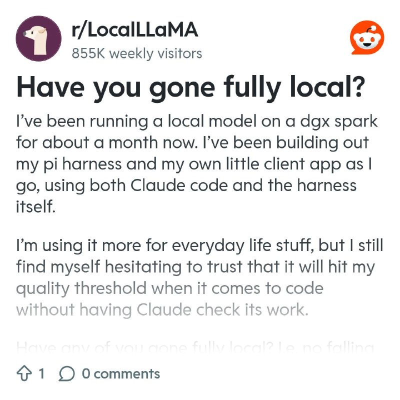 From the LocalLLaMA community on Reddit