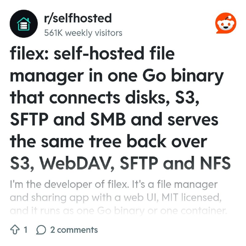 From the selfhosted community on Reddit