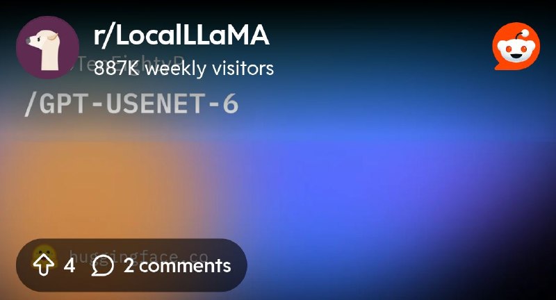 From the LocalLLaMA community on Reddit: HDTenEightyP/GPT-USENET-6 · A new, lightweight model trained on USENET posts(including…