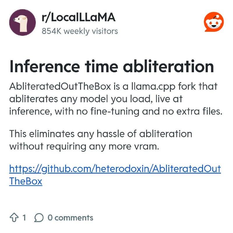 From the LocalLLaMA community on Reddit