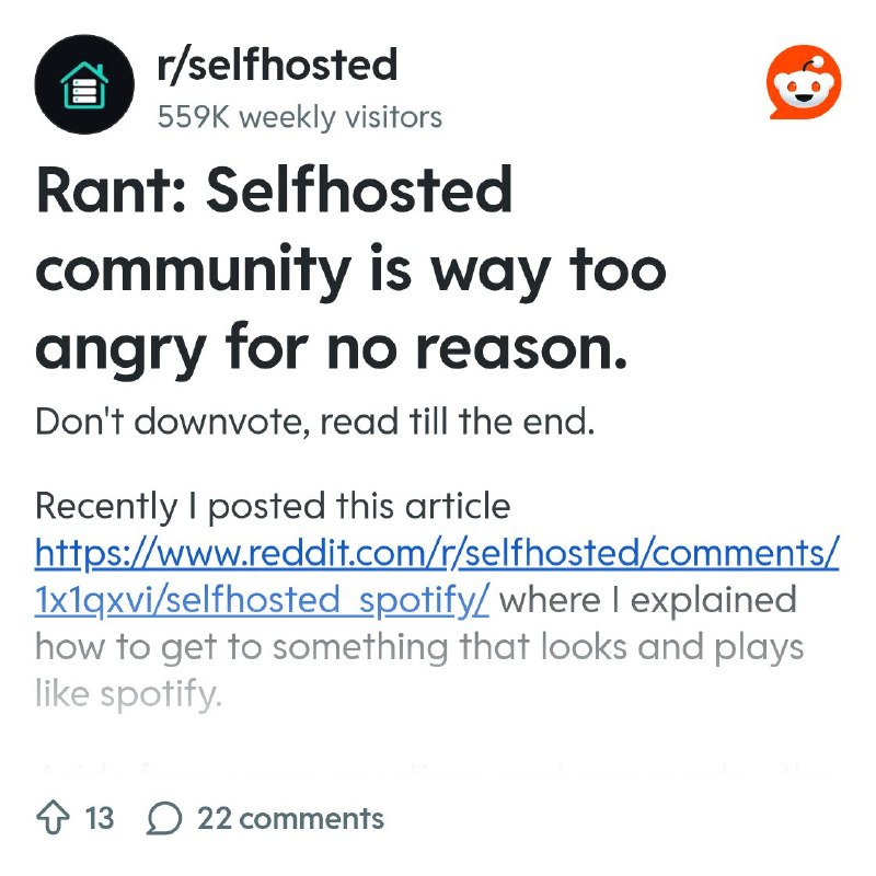From the selfhosted community on Reddit