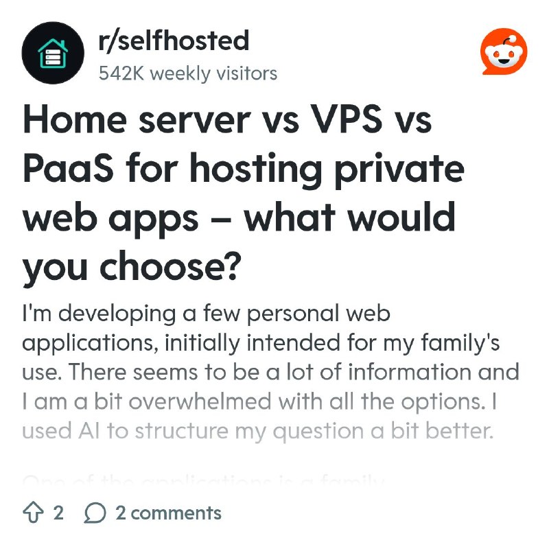 From the selfhosted community on Reddit