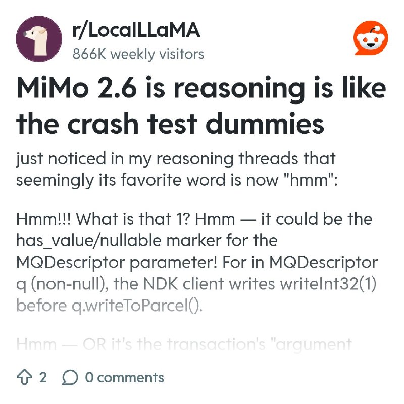 From the LocalLLaMA community on Reddit