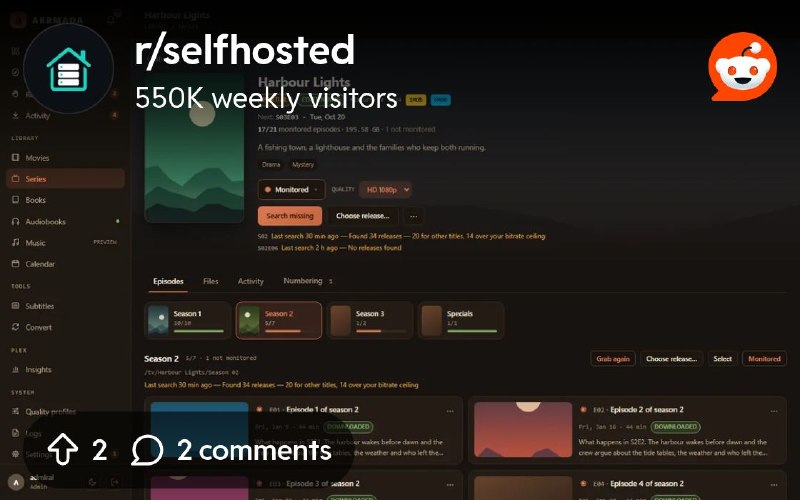 From the selfhosted community on Reddit: Arrmada