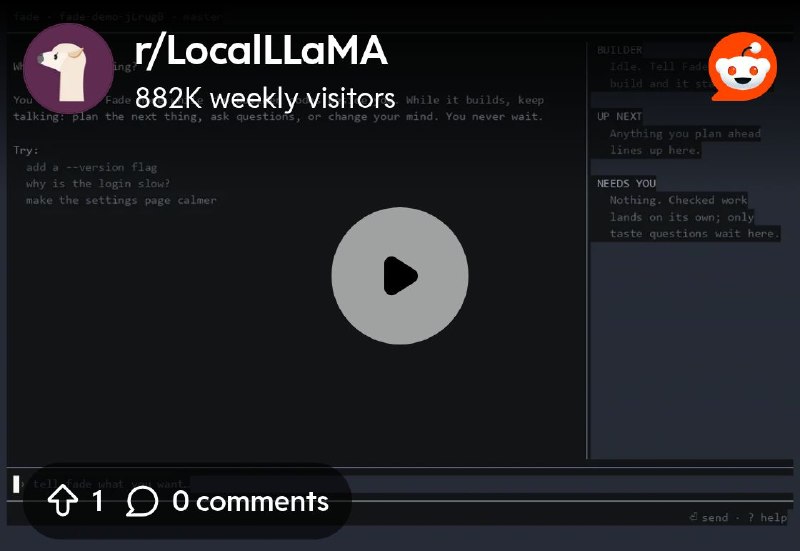 From the LocalLLaMA community on Reddit: I built a coding agent you can keep talking to while it builds