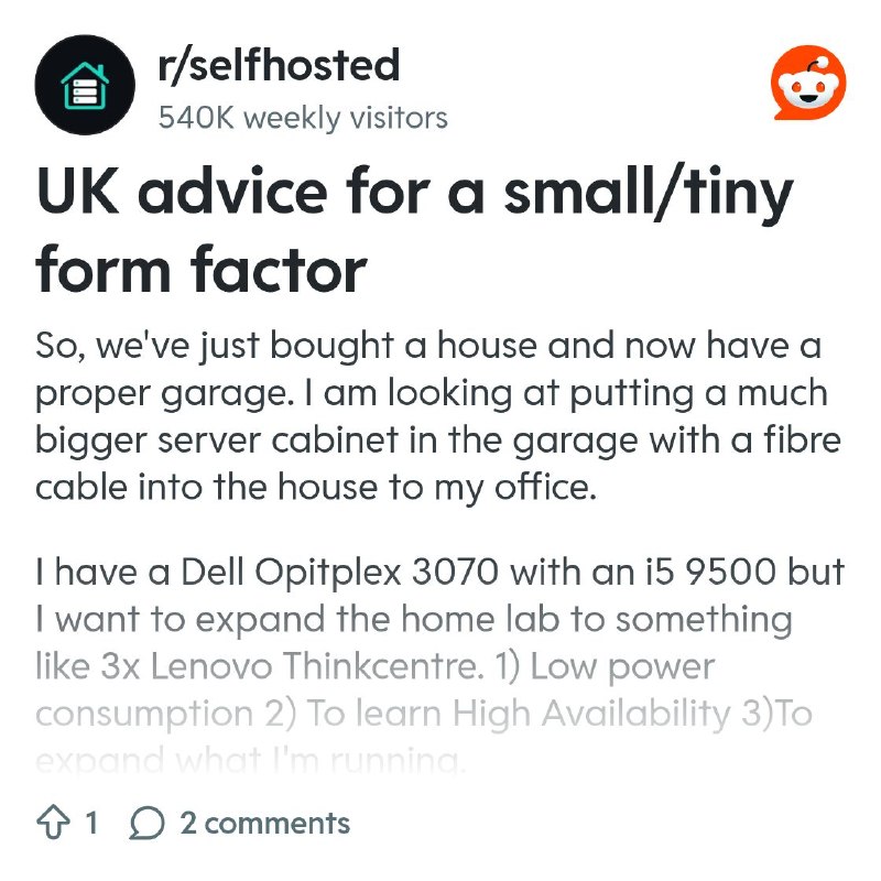 From the selfhosted community on Reddit