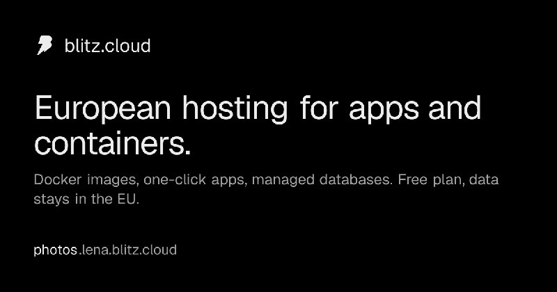 Free Docker and app hosting in the EU | blitz.cloud
