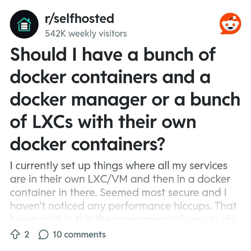 From the selfhosted community on Reddit