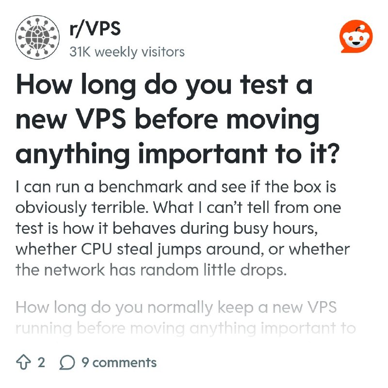 From the VPS community on Reddit