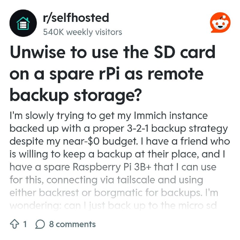 From the selfhosted community on Reddit
