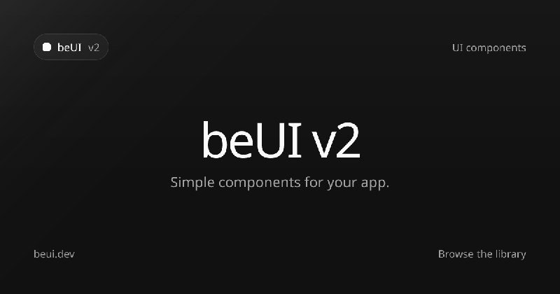 Animated Components for React, Next.js and React Native · beUI
