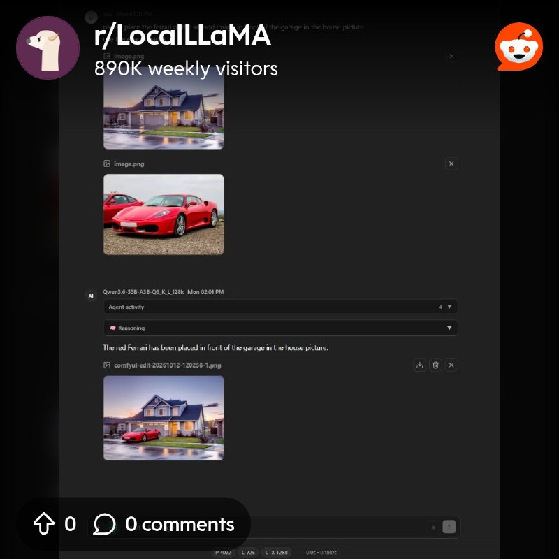 From the LocalLLaMA community on Reddit: LLC: lightweight Open WebUI alt now with Agents+MCP+RAG+Image Editing