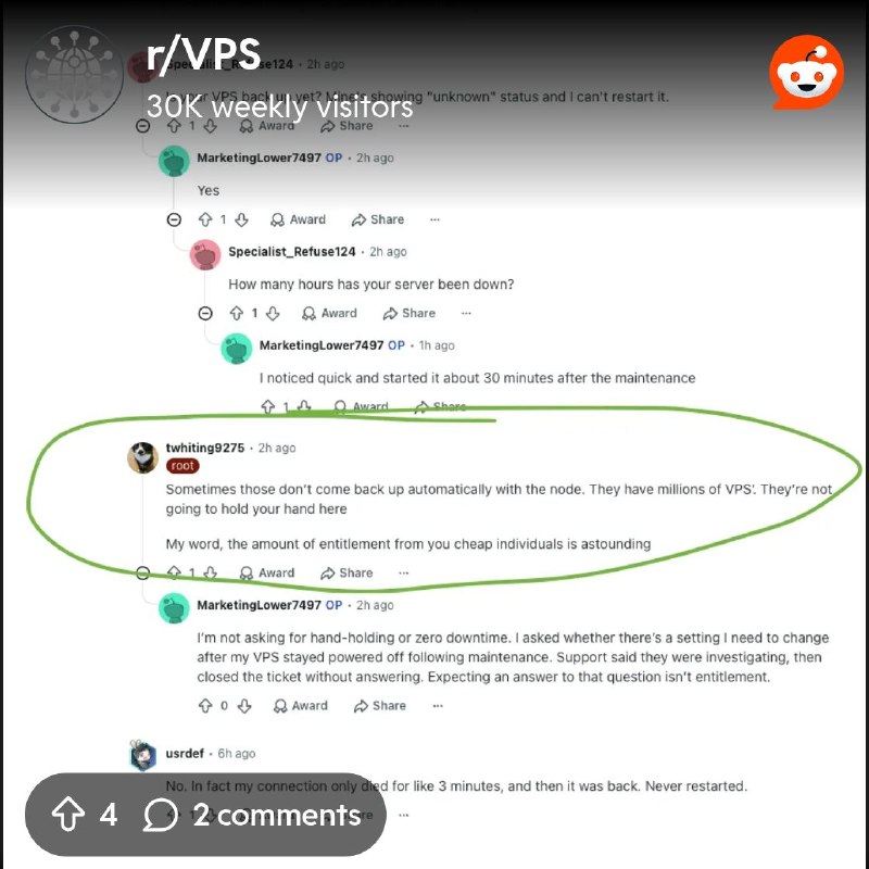From the VPS community on Reddit: Customer experience from Contabo. VPS is still down.
