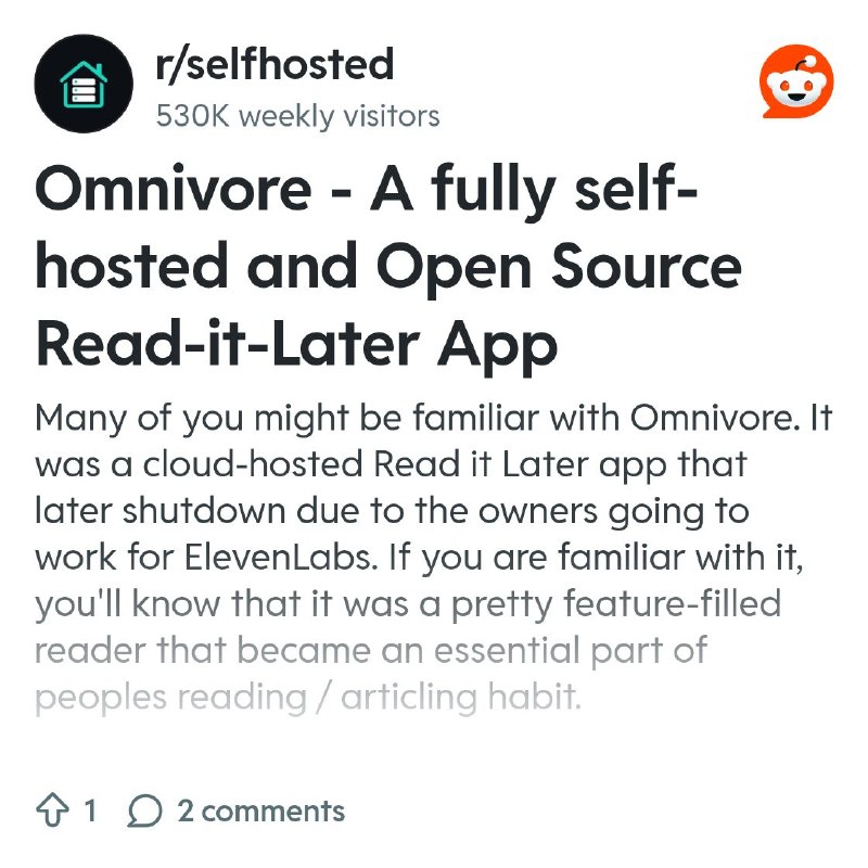 From the selfhosted community on Reddit